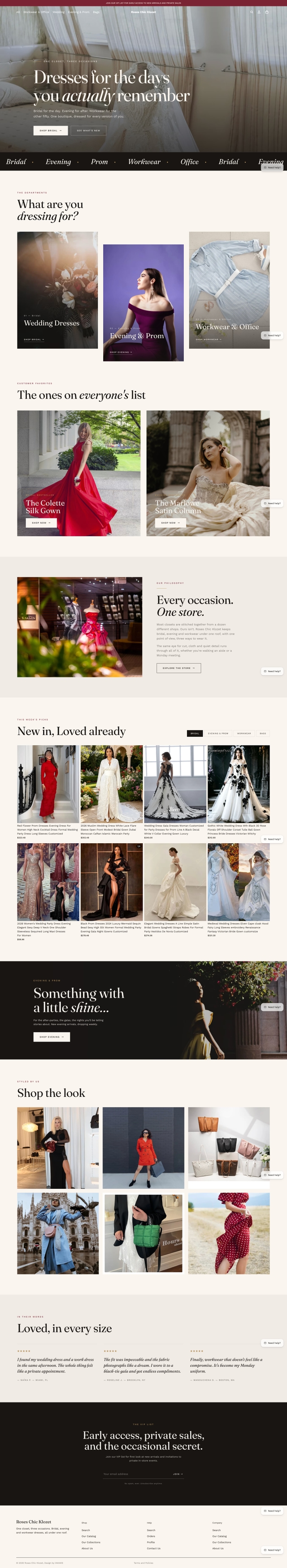 The Roses Chic Klozet storefront