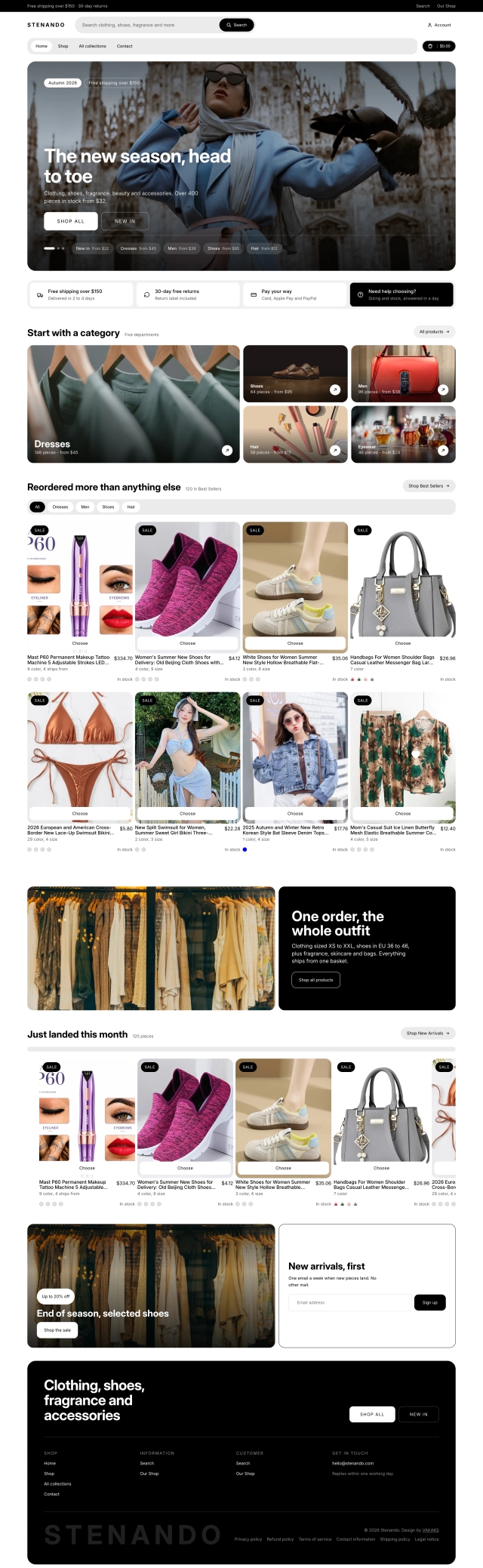 The Stenando storefront