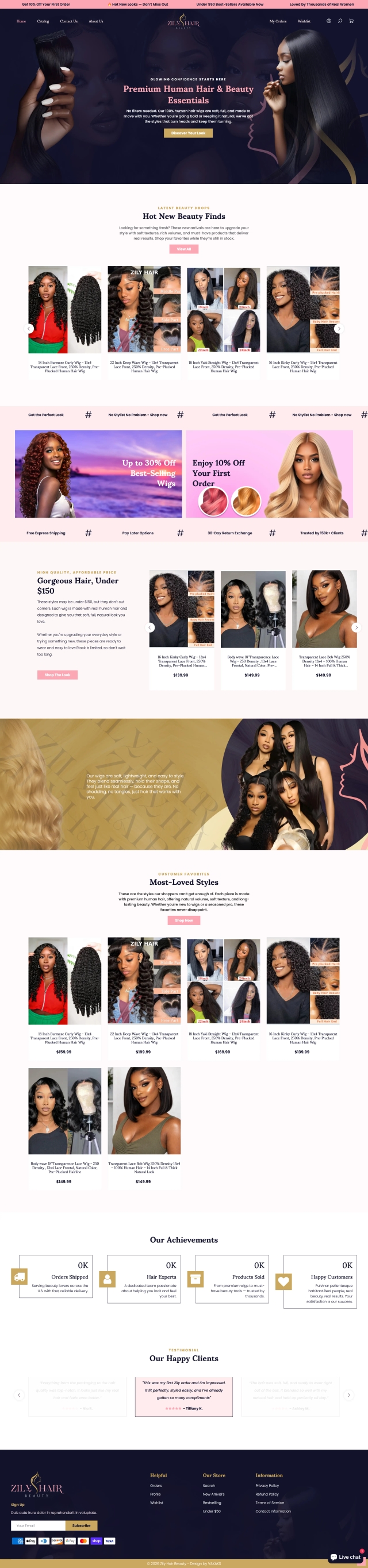 The Zily Hair Beauty storefront